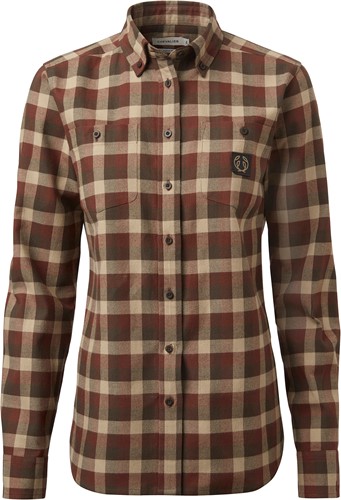 Chevalier® Heron Flannel Shirt Woman Holly Green Checked