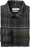 Chevalier® Heron Flannel Shirt Men October Green Checked-3
