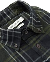 Chevalier® Heron Flannel Shirt Men October Green Checked-2