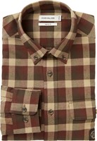 Chevalier® Heron Flannel Shirt Men Holly Green Checked-2