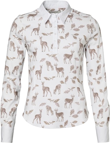 Chevalier® Leslie Half Placket Jersey Shirt - Oh Deer