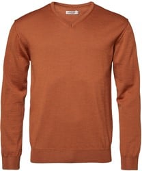 Chevalier Aston V Neck Merino Pullover Amber