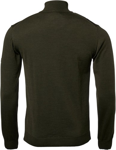 Chevalier® Aston Half Zip Meriono Pullover - Dark Green-2