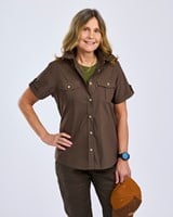 Pinewood® Safari Shirt Women Dark Olive-3