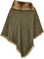 Dubarry® Silverflir Tweed Poncho - Thistle