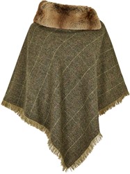 Dubarry® Silverflir Tweed Poncho - Thistle