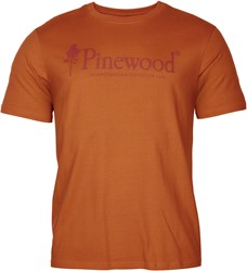 SALE: Pinewood® T-Shirt Outdoor Life Orange Burned Orange