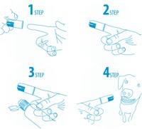 Sparkle Finger Brush 6 Pack Vinger tandenborstels-2