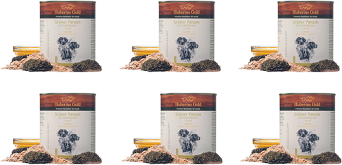 6 PACK: Hubertus Gold Menu Rund & Groene Pens 800 Gr