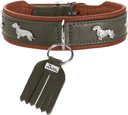Hunter® Teckelhalsband München Olive / Cognac