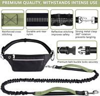 SALE: Hands Free Bungee leash olive-2