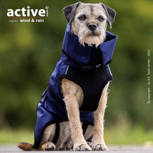Active Cape Wind & Rain Elastic Dark Blue MINI -Ruglengte 40
