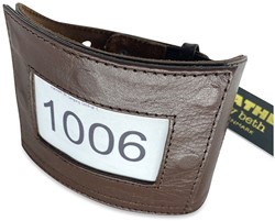 Leather By Beth Startnummer houder BROWN