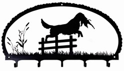Sleutel / Fluiten / Lijnen Rekje Flatcoated Retriever