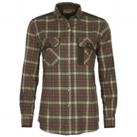 Pinewood® Prestwick Exclusive Shirt WOMAN Hunting Olive / Plum-2