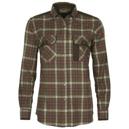 Pinewood® Prestwick Exclusive Shirt WOMAN Hunting Olive / Plum-2