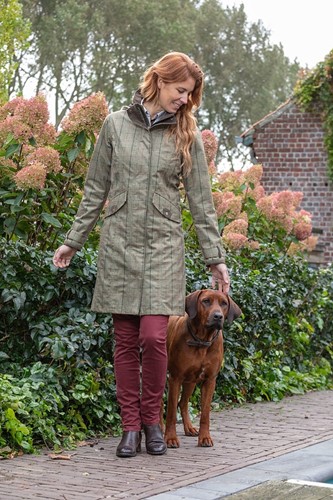 SALE: Baleno® Twyford Tweed Printed Lady Coat Khaki Check-2