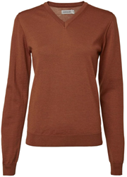 Chevalier® Blaise V Neck Merino Pullover Amber