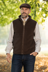 Harvey Fleece gilet Chocolate Men
