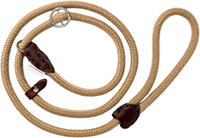 Hunter & Co Sliplijn Leather & Cotton BEIGE 12mm