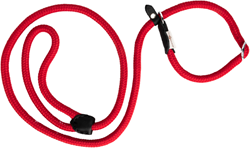 Hunter & Co Sliplijn Leather & Cotton ROOD 12mm