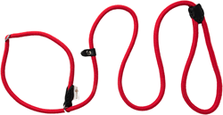 Hunter & Co Sliplijn Leather & Cotton ROOD 8mm