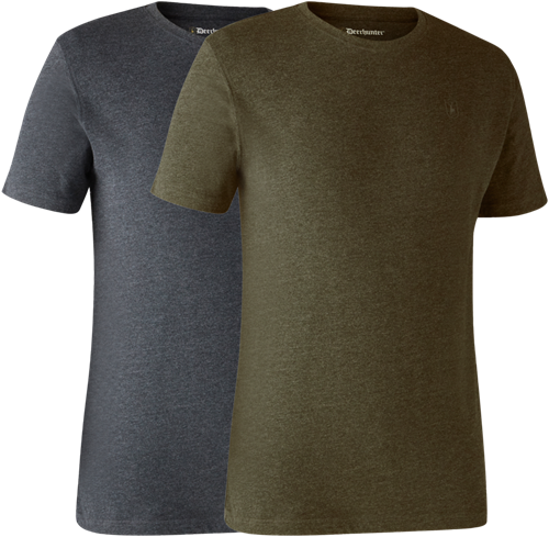Deerhunter® T-Shirt 2 Pack Green & Grey OEKO-TEX®