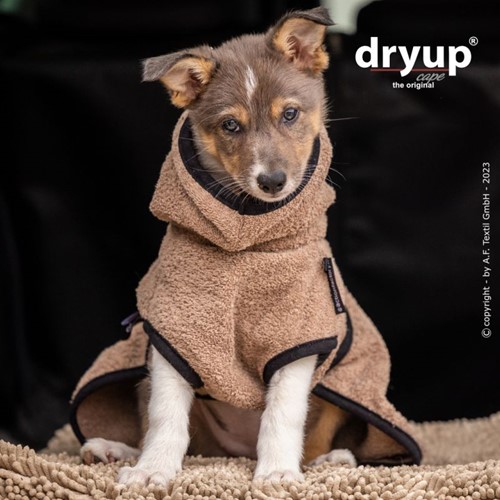 Dryup Cape Mini - COFFEE Latte Ruglengte 45 CM