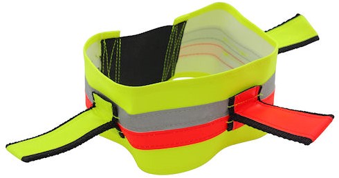 Signaalband Gummyflex met Fahnen - Halsomvang 46 CM