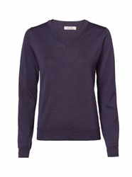 Chevalier® Blaise V Neck Merino Pullover Fig