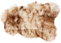 Mouflon Schapenvachten XL - Bruin/ Wit gemeleerd