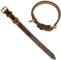 SALE: Handgemaakte leren halsband mini