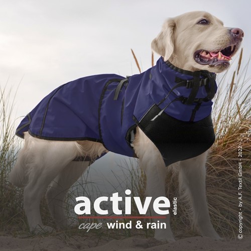Active Cape Wind & Rain Elastic Dark Blue - Maat M