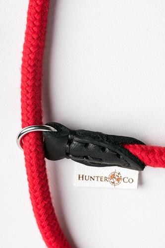 Hunter & Co Sliplijn Leather & Cotton ROOD 8mm-2