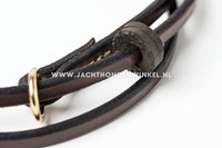 Leren showlijn Donkerbruin 6mm x 110cm Met dubbele stop-3