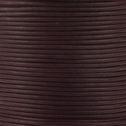 Lederen fluitkoord Dark Brown c.a. 100cm