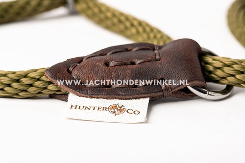 Hunter & Co Sliplijn Comfort Olive 10mm x 160cm Dubbele stop-3