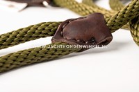 Hunter & Co Sliplijn Comfort Olive 10mm x 160cm Dubbele stop-2