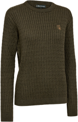 Deerhunter® Lady Harrington Cable Knit Pullover Forest Ember
