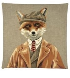 Gobelin Sierkussen The Huntsman Fox Taupe
