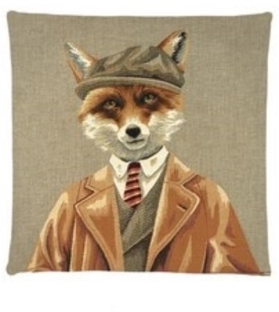 Gobelin Sierkussen The Huntsman Fox Taupe