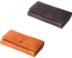 Jagdhund® Dames portemonnee "Luna" Cognac & Brown