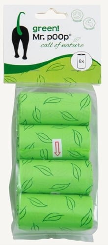 Navulling Mr Poop!  8 Rolletjes (double pack) 100% afbreekbaar