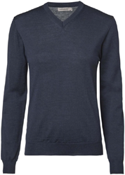 Chevalier® Blaise V Neck Merino Pullover Navy