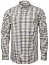 Chevalier® Belmont Regular Fit Shirt Men Leather Brown Checked