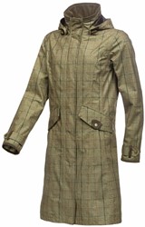 Baleno® Twyford Tweed Printed Lady Coat Khaki Check