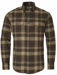 Chevalier® Heron Flannel Shirt Men Soil Brown Checked
