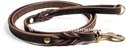 Leren Riem met gevlochten details 175CM 15mm x 175cm