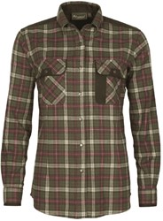 Pinewood® Prestwick Exclusive Shirt WOMAN Hunting Olive / Plum