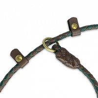 Leather By Beth Retriever Leash Cognac - Darkgreen 150cm x 8mm-2